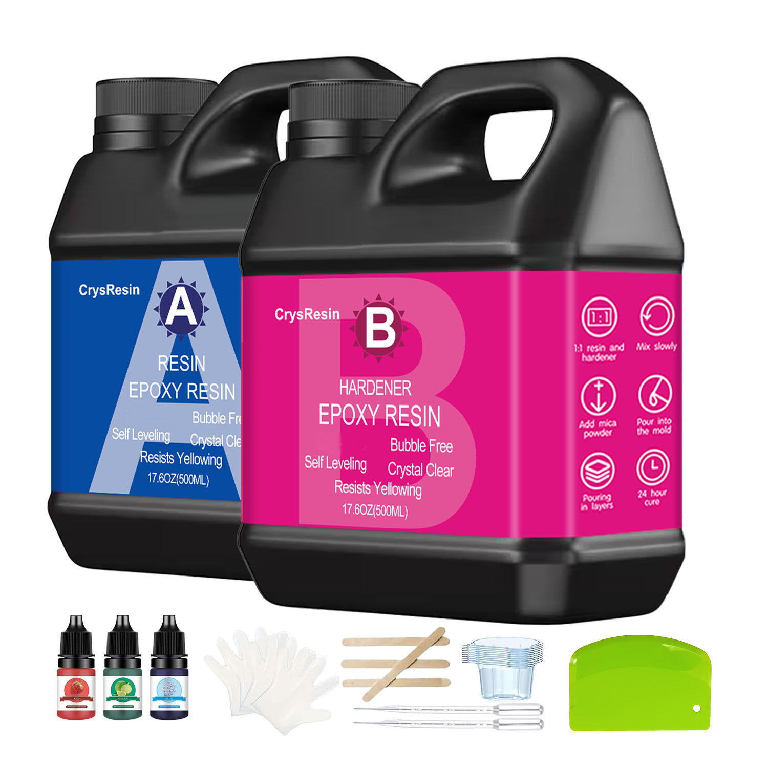 Resin Casting Mold - Crystal Clear Epoxy Resin 1:1 Kit