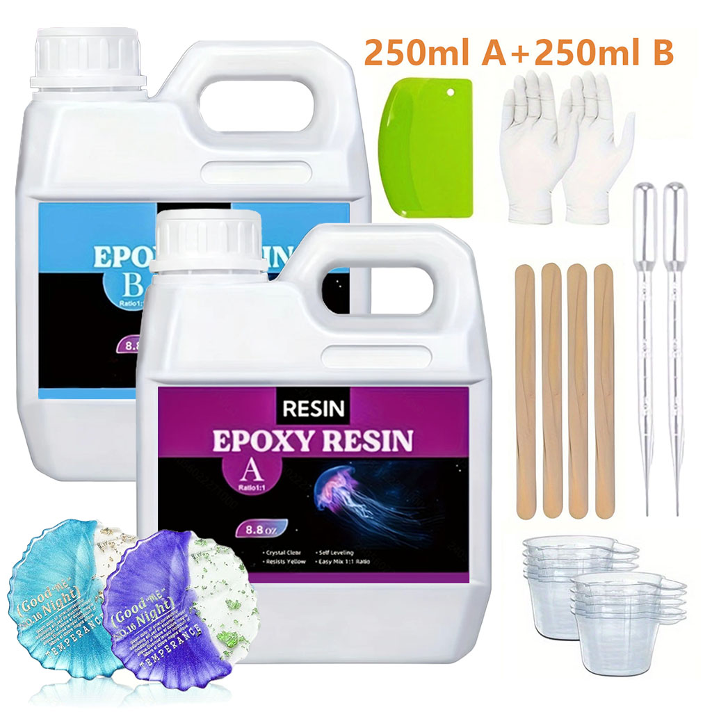 Resin Casting Mold - 125ml/250ml Crystal Clear Casting Resin Kit