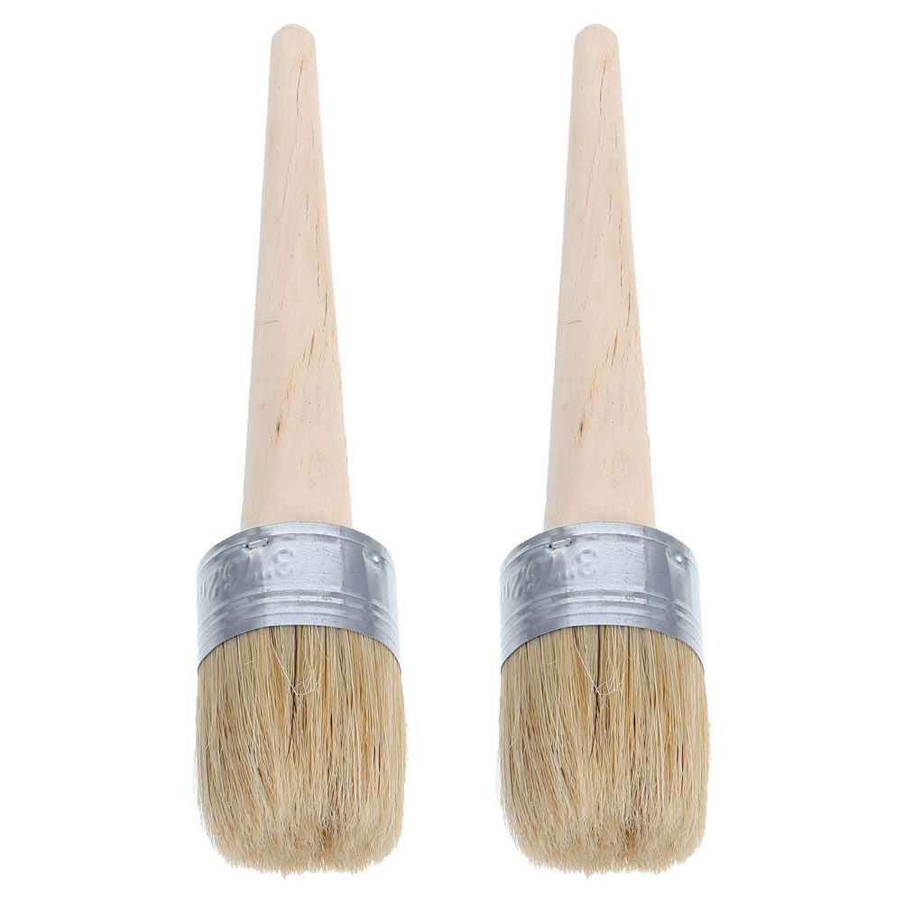 Art Craft Furniture - 2Pcs Round Paint Brushes 50Mm Wax