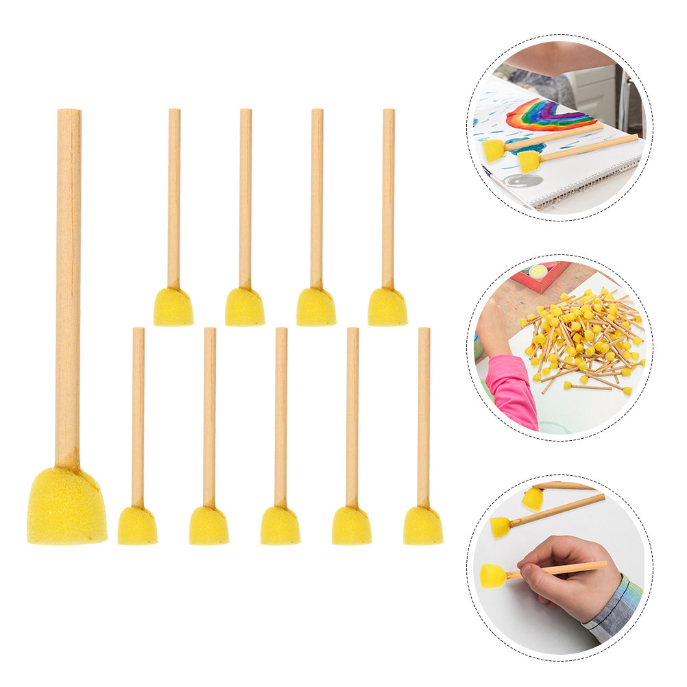 Art Craft Blend - 10Pcs Art Sponge Painting Pens Round