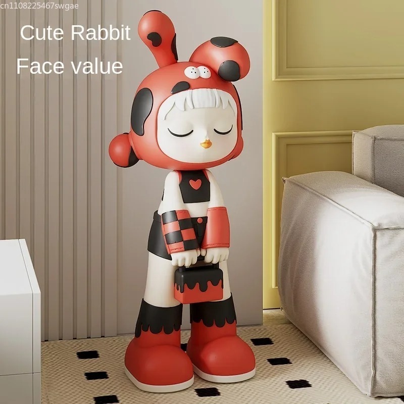 Art Cartoon Girl Statue Indoor - Art Craft Resin 评论和价格