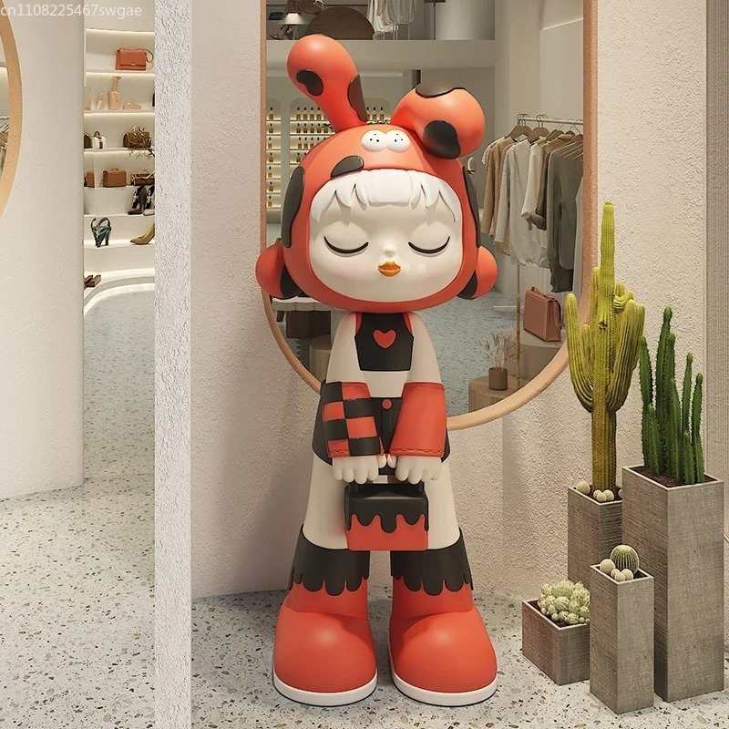 Art Cartoon Girl Statue Indoor - Art Craft Resin 评论和价格
