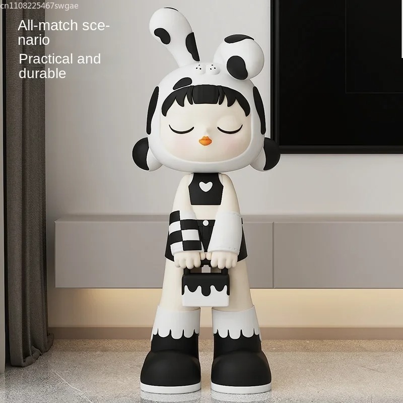 Art Cartoon Girl Statue Indoor - Art Craft Resin 评论和价格