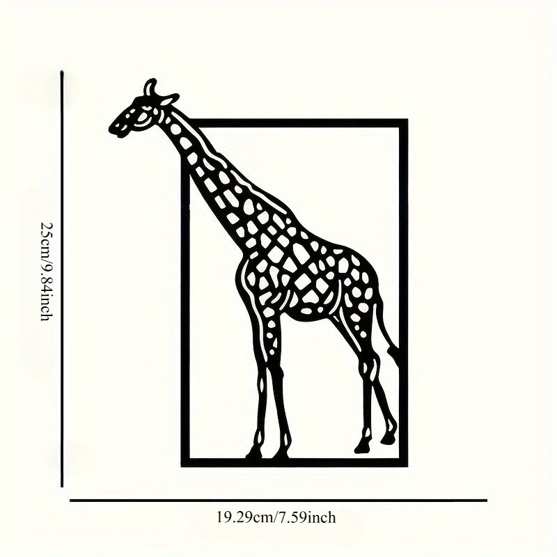 Abstract giraffe metal wall ar - Art Craft Cafe 评论和价格
