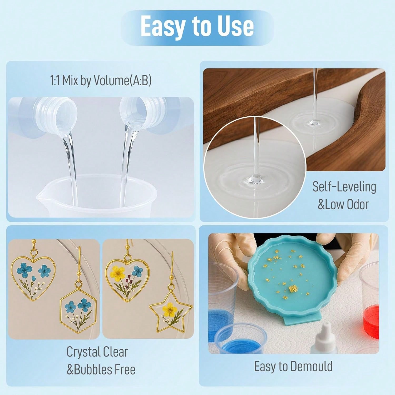 Crystal Clear Epoxy Resin 1:1  - Resin Casting Mold 评论和价格