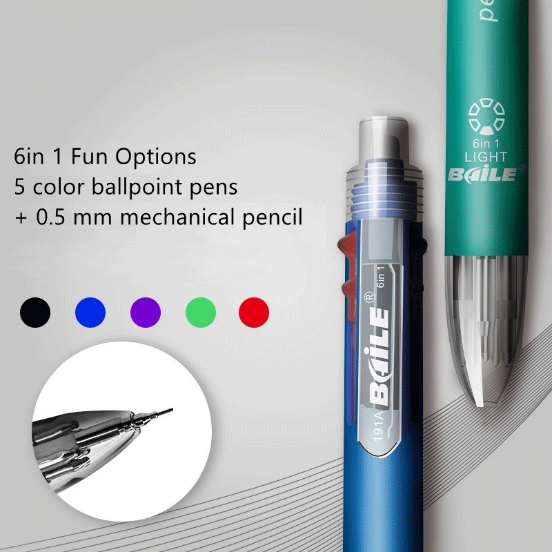 6 in 1 MultiColor Pen Ballpoin - Staedtler Pencil Lumocolor 评论和价格