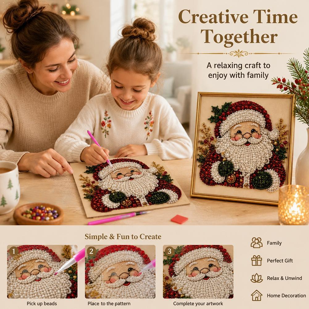 Christmas Santa Claus Pearl Ar - Art Craft Resin 评论和价格