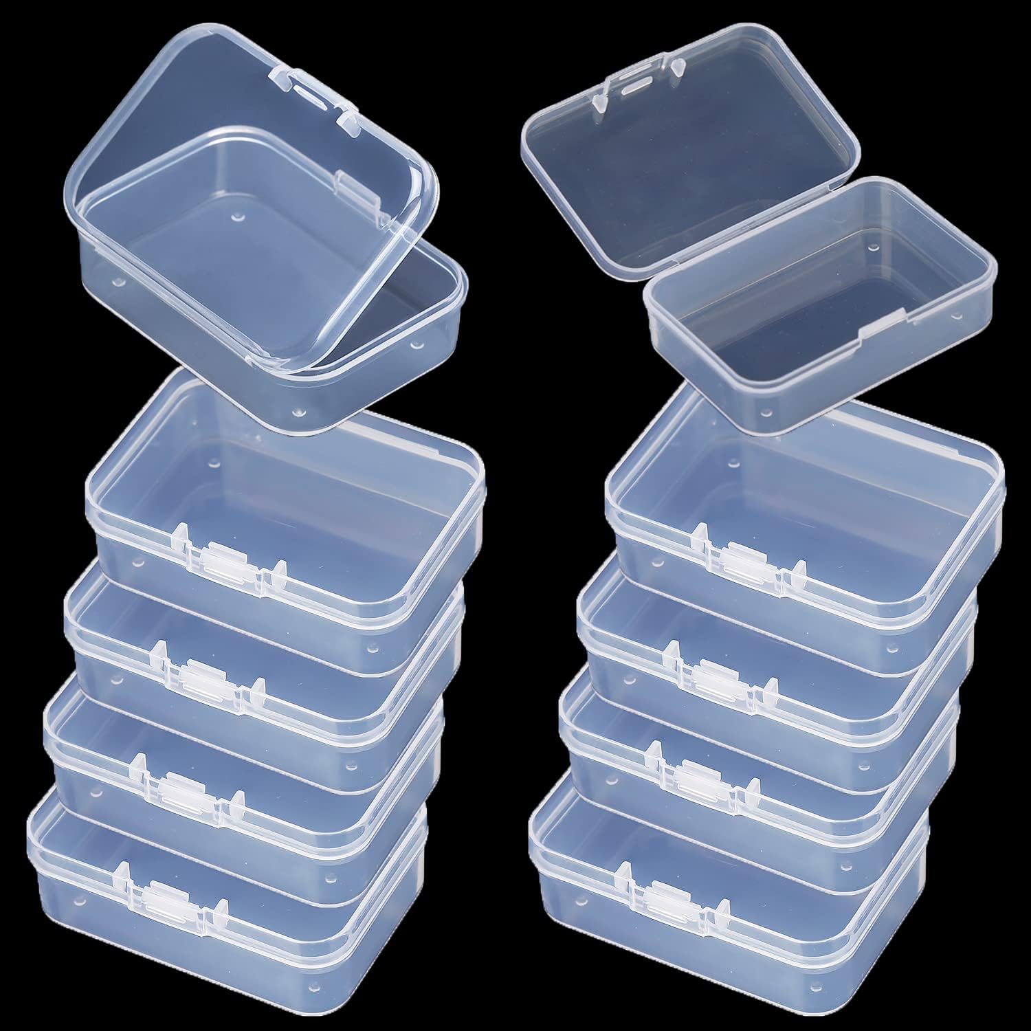 A Set of 10 Small Transparent  - Box Art And Craft 评论和价格