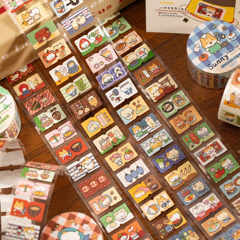 Cartoon Cat Washi Tape Set of  - Art Craft Market 评论和价格