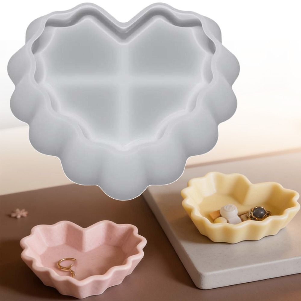 Heart Shape Plate Storage Bowl - Resin Casting Mold 评论和价格
