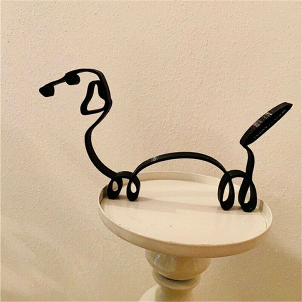 Wrought Iron Dog Statue Abstra - Art Craft Furniture 评论和价格