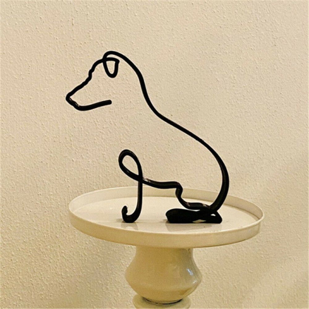 Wrought Iron Dog Statue Abstra - Art Craft Furniture 评论和价格