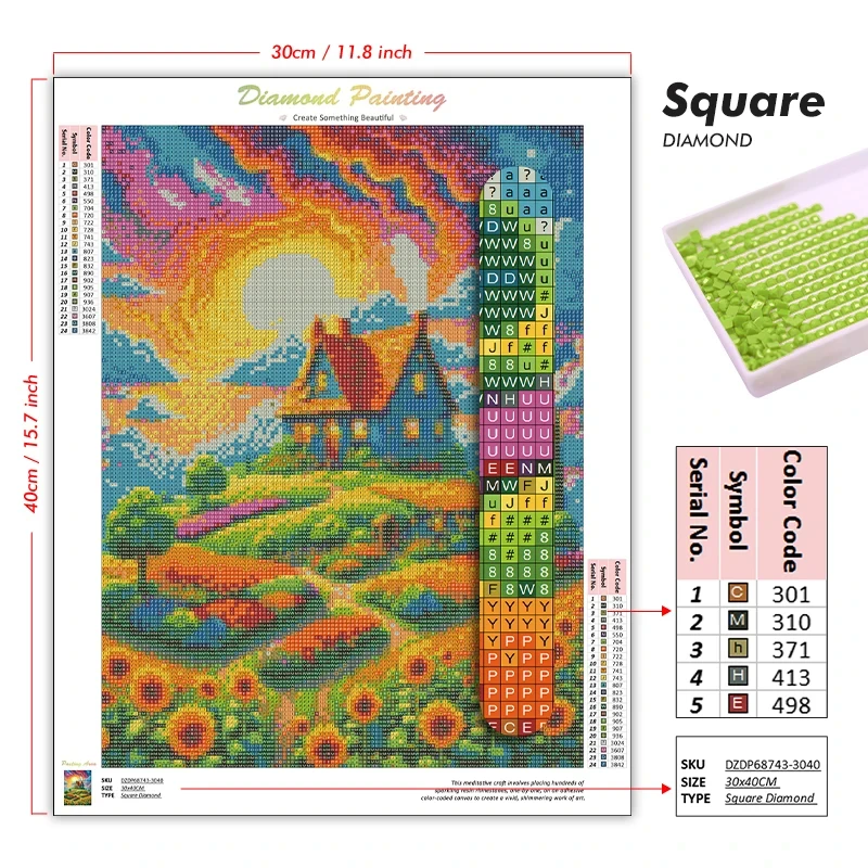 5D DIY Diamond Painting Kit Gr - Art Craft Kite 评论和价格