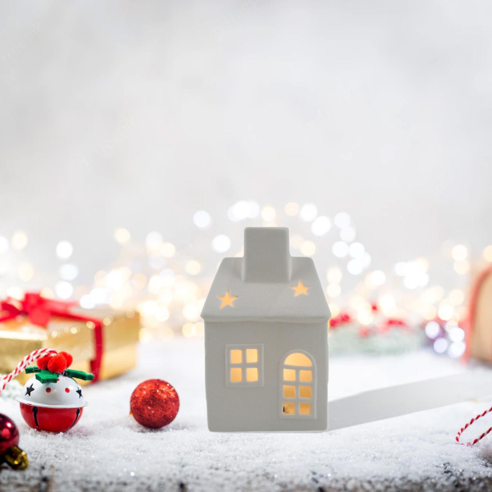 Ceramic Xmas House Bedroom Tab - Art Craft Furniture 评论和价格