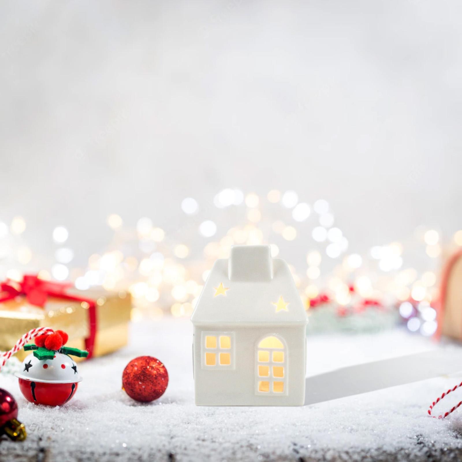 Ceramic Xmas House Bedroom Tab - Art Craft Furniture 评论和价格