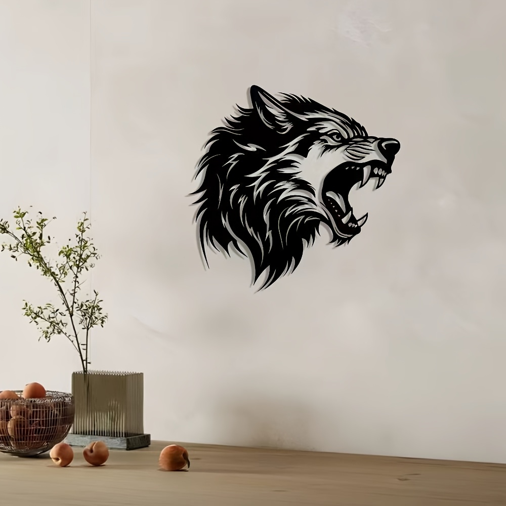CIFBUY Wolf Head Metal Wall Ar - Art Craft Cafe 评论和价格