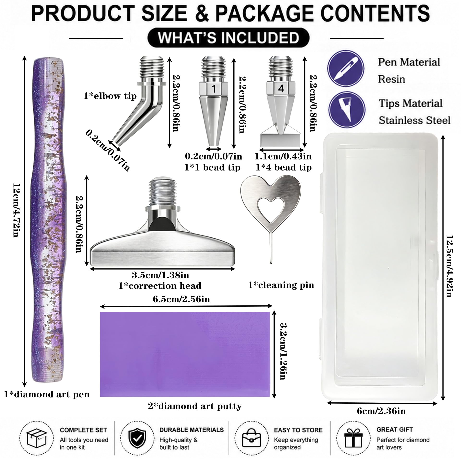 Diamond painting art pen, with - Art Craft Resin 评论和价格