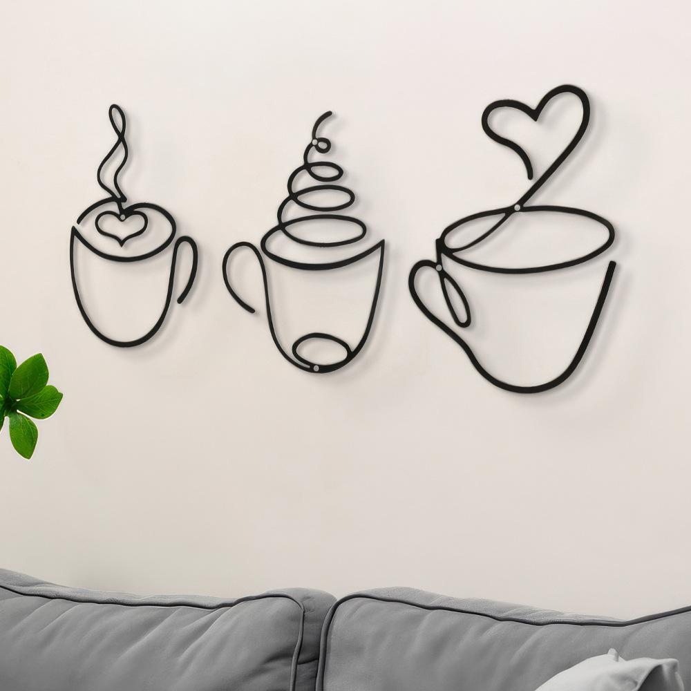 3pcs Set Creative Coffee Wall  - Art Craft Cafe 评论和价格