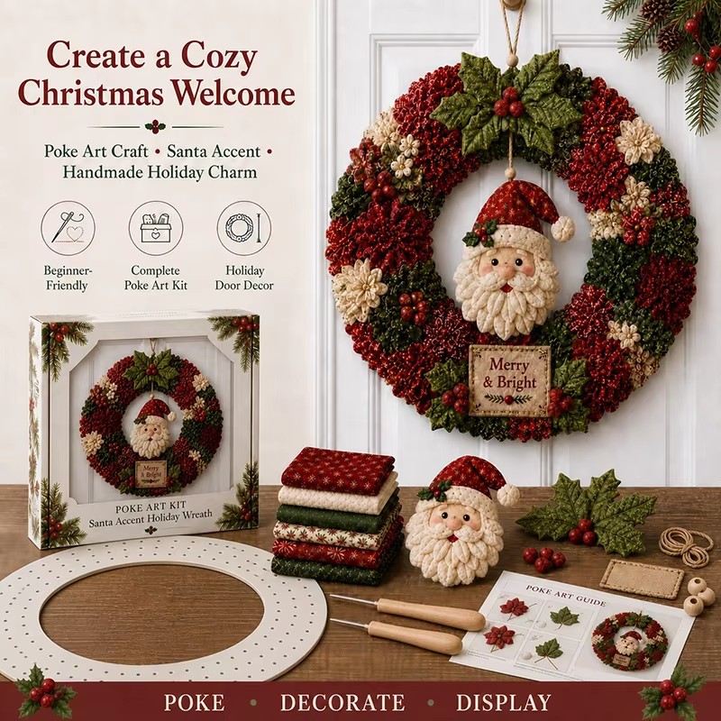 3D Christmas Fabric Poke Art K - Art Craft Christmas 评论和价格