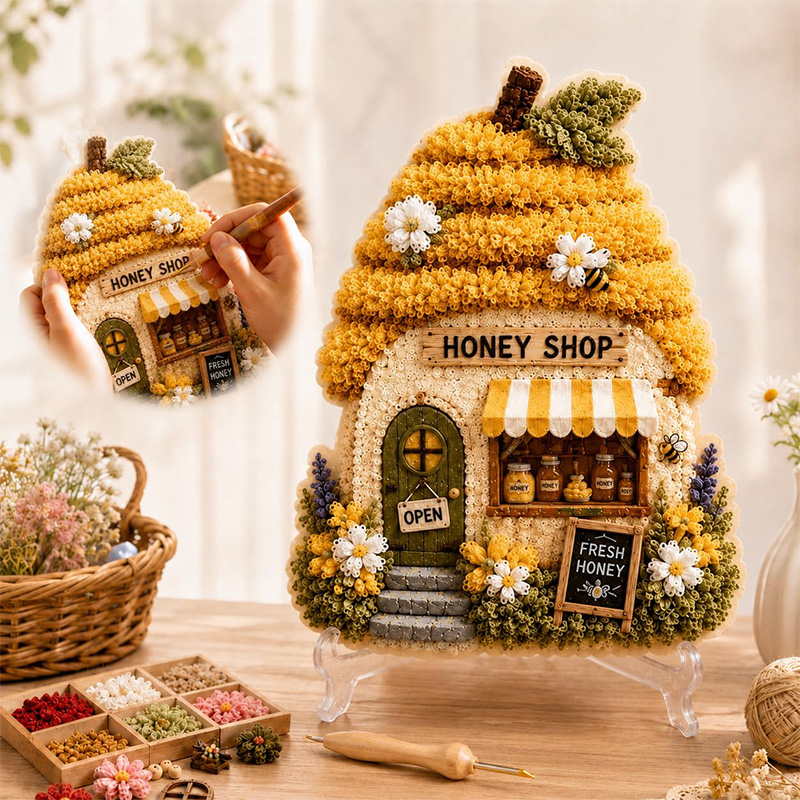 3D Mushroom House Poke Art DIY - Art Craft Market 评论和价格