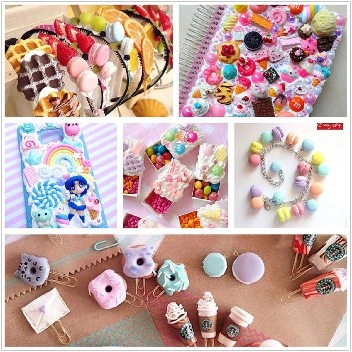 30pcs Random Candy Slime Charm - Art Craft Resin 评论和价格