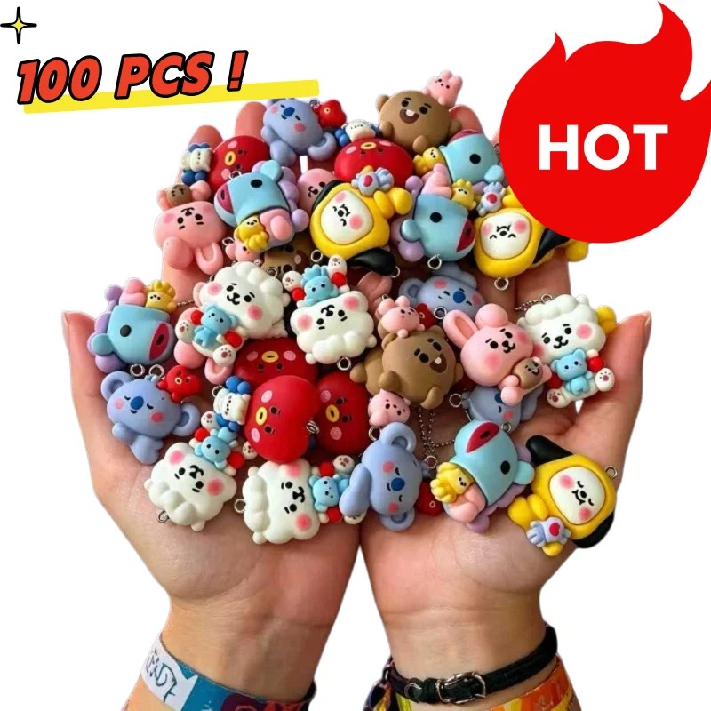 7pcs BT21 Resin Cartoon Charm  - Art Craft Resin 评论和价格
