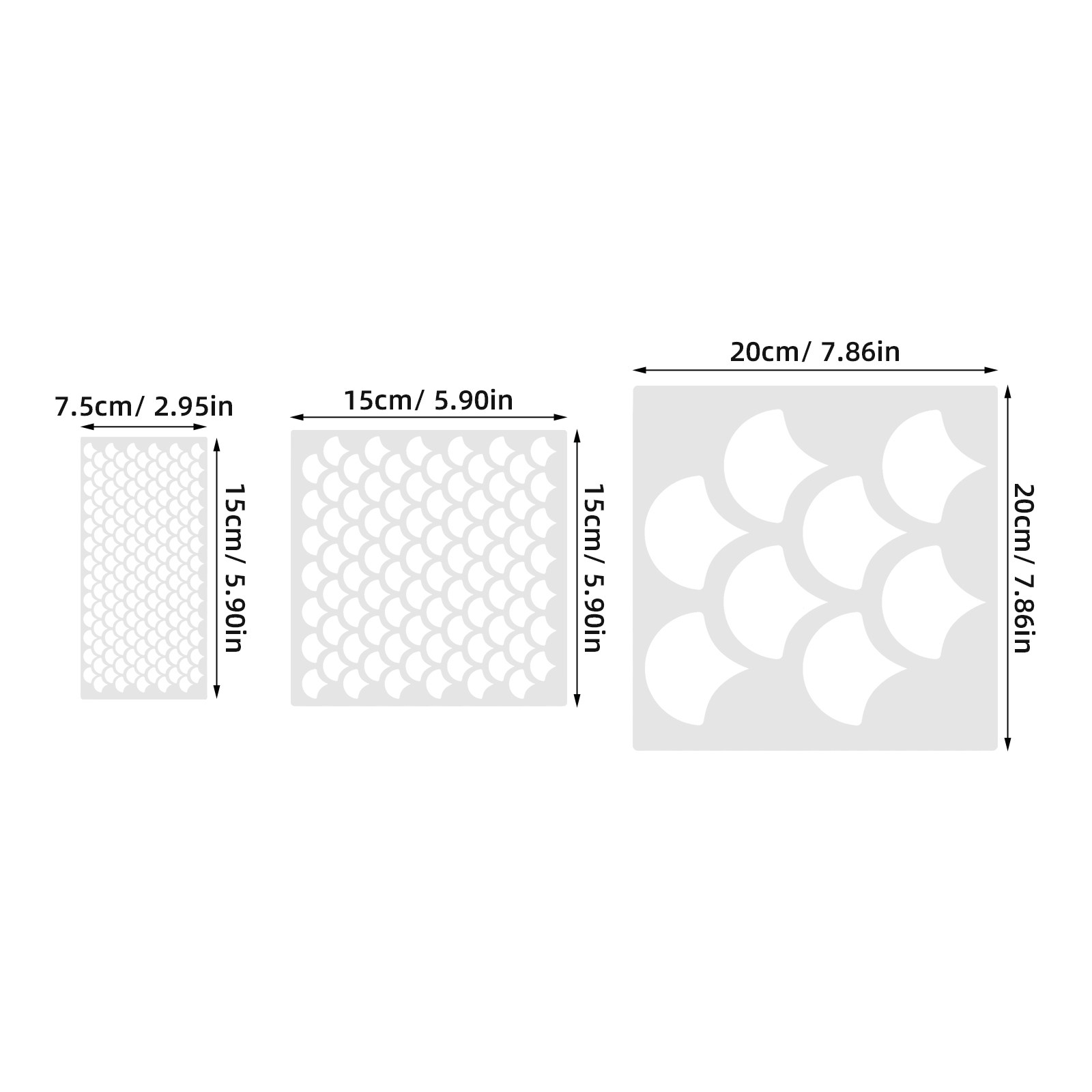 8Pcs Fish Scale Stencil Set Re - Art Craft Furniture 评论和价格