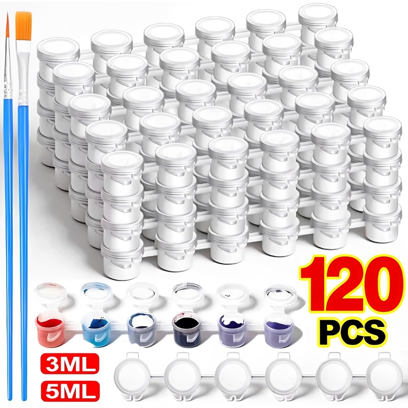 3/5ml Empty Paint Pots with Li - Box Art And Craft 评论和价格