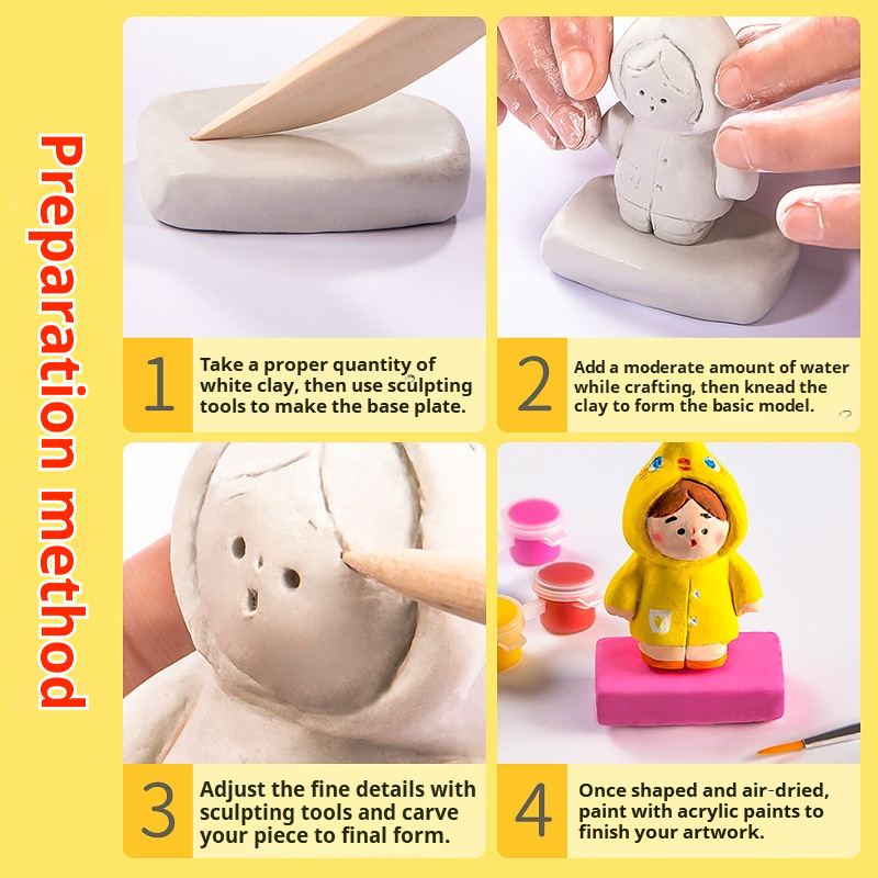 250g/500g/1000g Soft Free Baki - Art Craft Clay 评论和价格