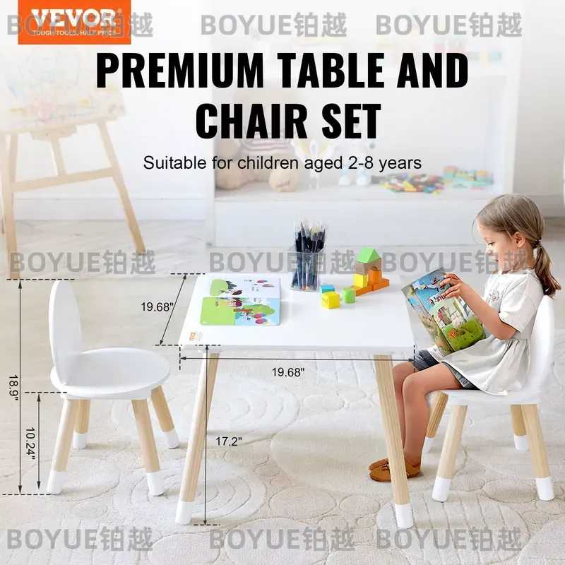 Wooden Kids Activity Table and - Art Craft Furniture 评论和价格