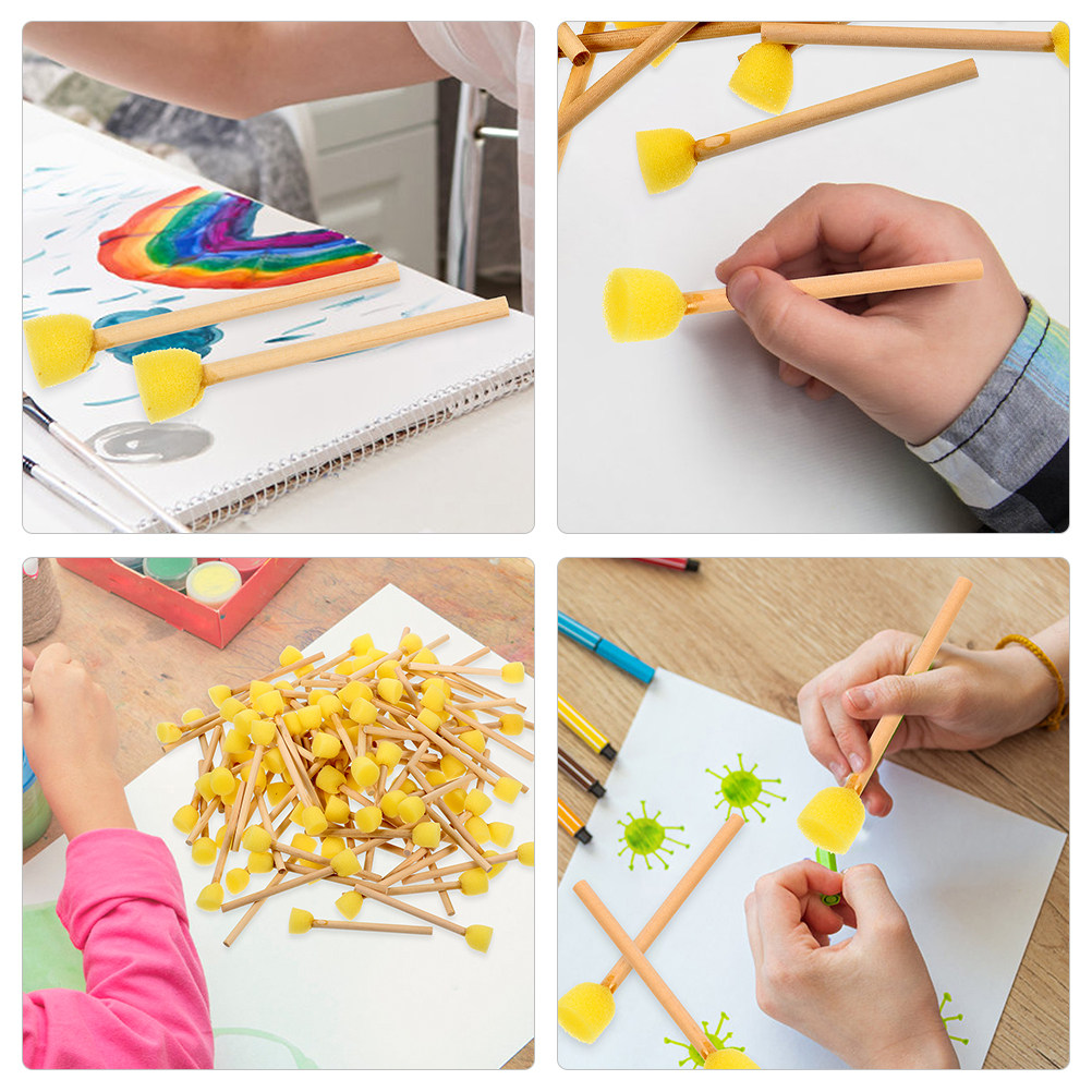 10Pcs Art Sponge Painting Pens - Art Craft Blend 评论和价格