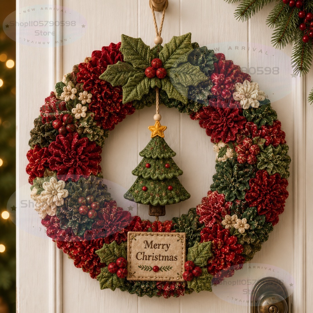 3D Fabric Poke Wreath DIY Kit, - Art Craft Market 评论和价格